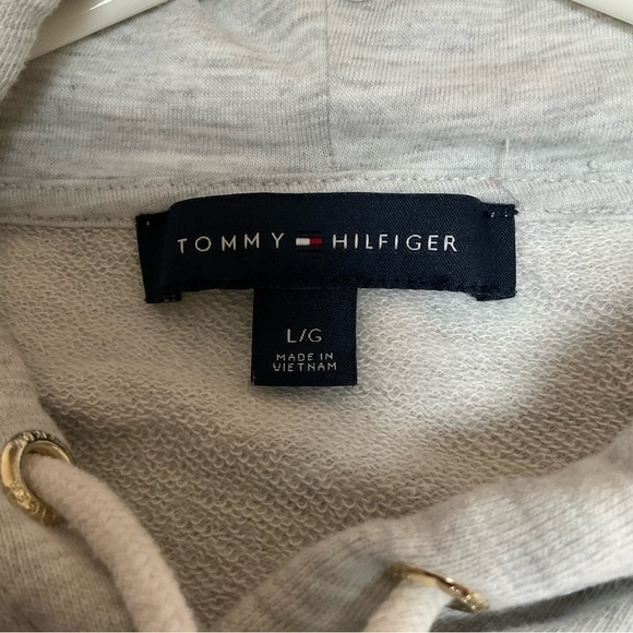 TOMMY HILFIGER WOMENS PULLOVER HOODIE SWEATSHIRT LONG LENGTH SIZE LARGE - Picture 3 of 4